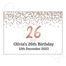 Personalised BIRTHDAY AGE CHAMPAGNE / WINE Prosecco LABELS Small Bottle Stickers