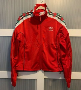 red and white adidas jumper