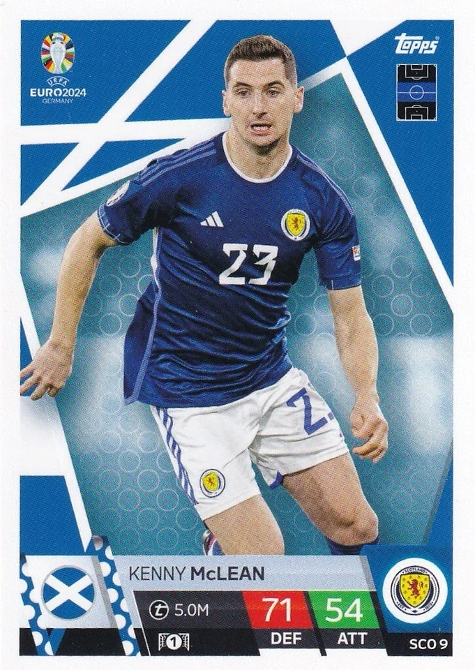 Topps Euro 2024 Match Attax 24 Carte De Base Écosse SCO 9 Kenny McLean - Photo 1/1