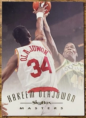 Hakeem Olajuwon 1994-95 Skybox Emotion Masters Card #116 NBA HOF Free Shipping - Image 1 of 3