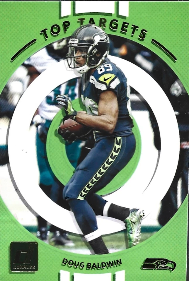 2017 Donruss Top Targets #7 Doug Baldwin card, Seattle Seahawks legend - Image 1 of 1