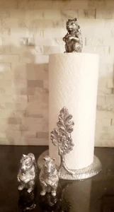 Arthur Court SQUIRREL paper towel holder and salt and pepper set - Picture 1 of 1