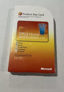 Genuine MS Microsoft Office 2010 Home and Business Product Key Card (PKC) - Picture 1 of 3