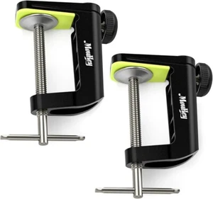 Moukey MK0071 2 PIEZAS Abrazadera de montaje de mesa de escritorio en forma de C para suspensión de micrófono - Imagen 1 de 7