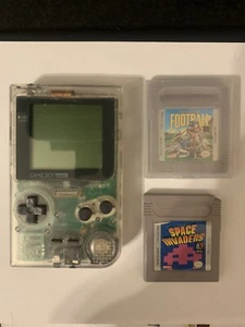 Vintage Game Boy Pocket Clear With 2 Games - Picture 1 of 1
