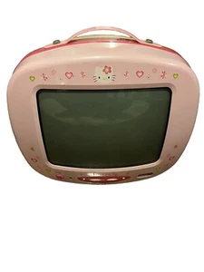 Hello Kitty Television 13" color TV 2005 KT2114 Tested+works RARE - Picture 1 of 8