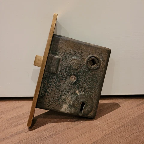 Antique Penn Interior Mortise Lock Door Hardware Cover