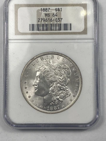 1887 P Morgan Dollar NGC MS 64 Cover
