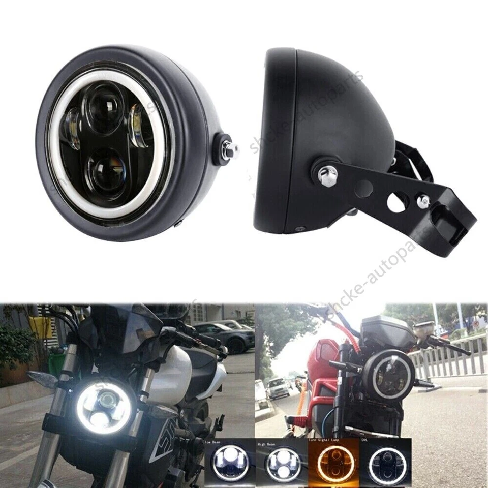 Soporte de cubo de carcasa de montaje de faros LED 5-3/4 5,75 para Harley Davidson Dyna Foto 1 de 4