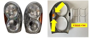 4x Klammern Spange US Scheinwerfer Blinker Standlicht für Mercedes W111 W112 NEU - Bild 1 von 10