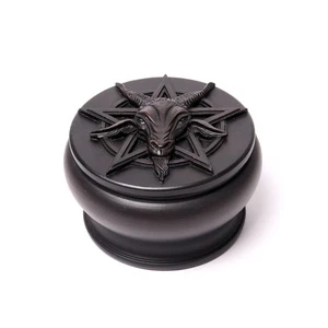 Alchemy Gothic Black Baphomet Trinket & Jewelry Box Occult Pentagram Satanic - Picture 1 of 4