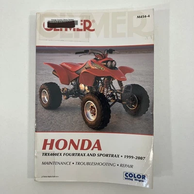 Clymer Honda TRX400EX Fourtrax and Sportrax Ex Library Maintenance Repair TPB - Image 1 of 4