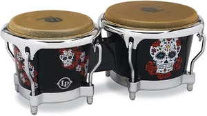 Latin Percussion Bongos Schlagzeug Karl Perazzo Signature - Schwarz/Totenkopf - Bild 1 von 5