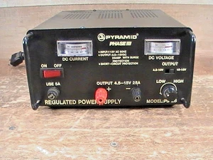 PYRAMID PHASE III #PS-25 4.5-15V 25A ALIMENTATORE REGOLATO USATO E FUNZIONANTE - Foto 1 di 10