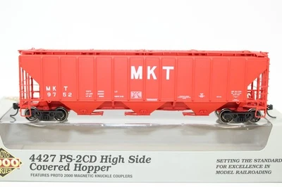 Proto 2000 HO Scale MKT Missouri Kansas Texas PS2 High Side Covered Hopper Car - Image 1 of 4