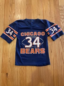 T-shirt maglia vintage anni 80 Chicago Bears Walter Payton bambino 4T NFL - Foto 1 di 8