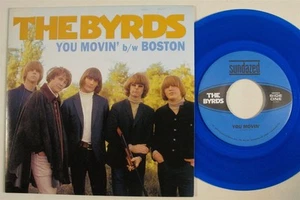 Folk Rock 45 BYRDS You Movin' SUNDAZED VG++ blue wax rsd picture sleeve HEAR h - Picture 1 of 2
