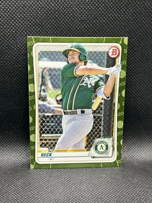 2020 Bowman Austin Beck CAMO PROSPECT SP #BP-16 Oakland Athletics RC Rookie - Image 1 of 2