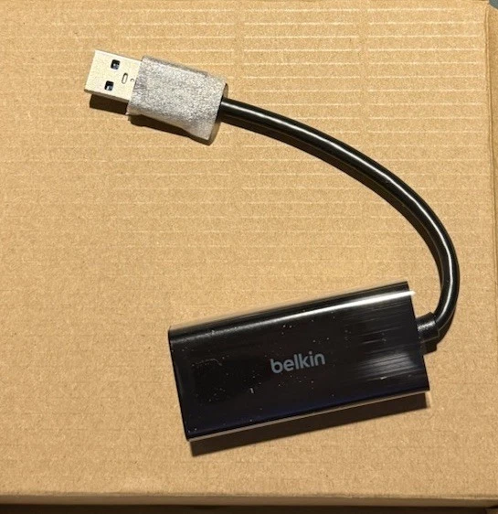 Belkin USB 3.0 to Gigabit Ethernet Adapter B2B048 10/100/1000Mbps - Image 1 of 1