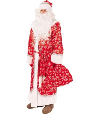 Disfraz Padre Frost Adultos Ded Moroz Conjunto Rojo 54-56 (L-XL) Костюм Дед Мороз Foto 1 de 2
