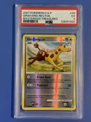 Pokemon Mysterious Treasures Girafarig 49/123 Reverse Holo - Uncommon - PSA 5 EX - Image 1 of 3