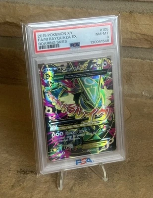 Pokemon M Rayquaza EX 2015 Roaring Skies 105/108 PSA 8 - Image 1 of 2