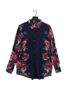Joules Women's Shirt UK 16 Multi Floral 100% Viscose Long Sleeve Collared Basic - Picture 1 of 5