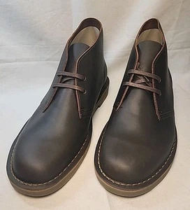 Clarks Para Hombre Shepton~Botas Chukka Cuero Marrón Oscuro Talla 11 M~79927 EE. UU. - Imagen 1 de 8