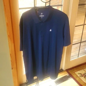 Adidas Golf Performance Polo Blue Graphics Sz. 2XL Shirt - Picture 1 of 13