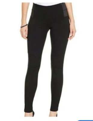 Kut from the Kloth Angie Black Stretch Ponte Knit Elastic Pull On Pants Size M - Image 1 of 4