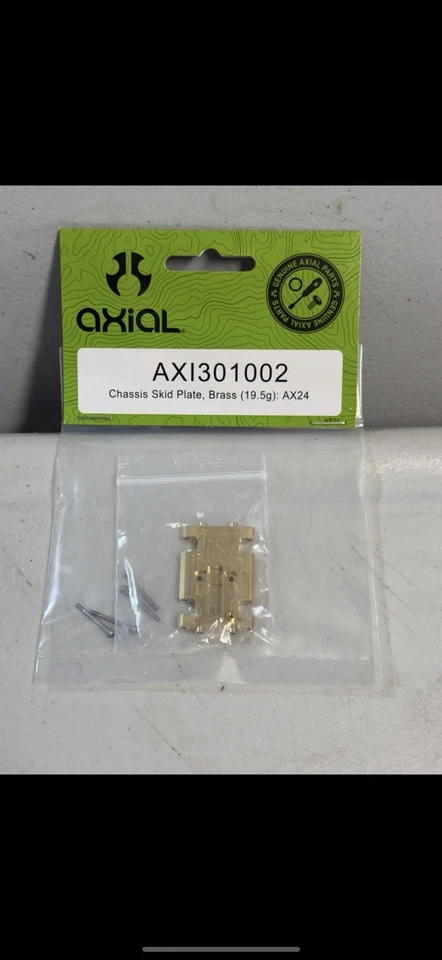 Axial AX24 1/24th Scale Brass Chassis Skid Plate (19.5g) AXI301002 XC-1 XC1 - Image 1 of 4