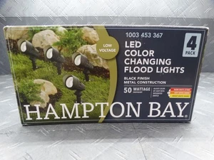 Hampton Bay Millennium Black Adjustable Color LED Outdoor Landscape Flood Light - Picture 1 of 11