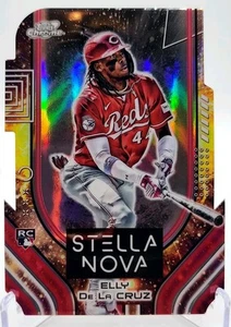 2024 Topps Cosmic Chrome Elly De La Cruz #SN-1 RC Stella Nova Die Cut SP Reds - Foto 1 di 2