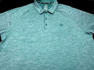 Hurley Mens Knit Short Sleeve Green Polyester Elastane Polo Shirt 2XL XX XXL - Picture 1 of 3