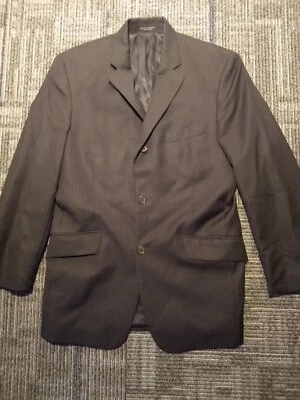 John Varvatos Sport Coat Men's 40R Dark Blue Cotton Blazer Suit Jacket 3 Button - Image 1 of 4