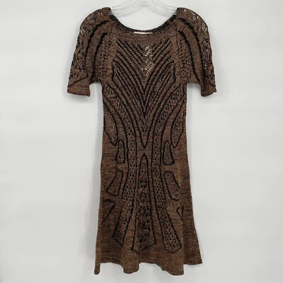 Cecilia Prado XS Extra Small Gold Black Shimmer Metallic Dress New - Image 1 of 4