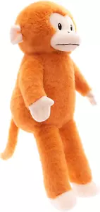 Soft Orange Monkey Plush Toy - Cuddly Stuffed Animal for Kids, Cute and Huggable - Picture 1 of 12