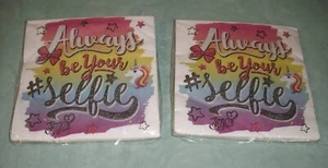 NIP JoJo Siwa Napkins Always Be Your Selfie 2 16 Ct Packs Unicorn - Picture 1 of 2