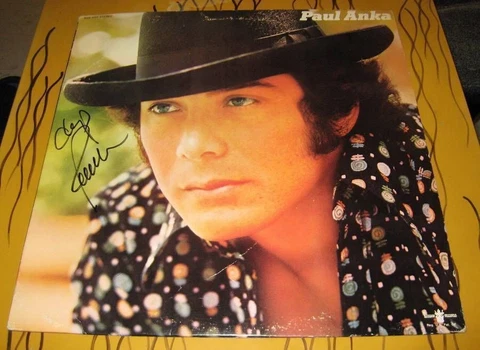Paul Anka. Paul Anka Signed Vinyl LP © 1971 w/COA Cover