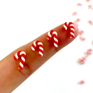 20 Árbol de Navidad Bastón de Caramelo Arte en Uñas Decoraciones Miniatura Árbol de Navidad Dijes Reino Unido - Imagen 1 de 3