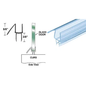CRL Clear Co-Extruded Bottom Wipe With Drip Rail for 1/4" Glass 3 PACK 31 5/8" - Picture 1 of 1
