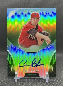 Bowman Sterling 2013 Aaron Blair Prospect refractor verde en tarjeta automático BSAP-ABL - Imagen 1 de 3