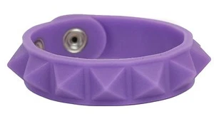 Cyber Glow In Dark Rubber Pyramid Bracelet Punk Gothic Thrash Metal Rockabilly - Picture 1 of 12