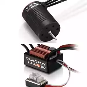 Hobbywing Quicrun 2435 SL G3 Motor 30A 16BL30 ESC Combo for 1/16 RC 4500KV - Picture 1 of 4