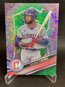 2022 Bowman's Best GEORGE VALERA rifrattore diamante verde /99- CLE Guardians - Foto 1 di 2