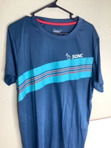 Blue Sonic Fastfood Restaurant Men's Size Large T-Shirt - Picture 1 of 3