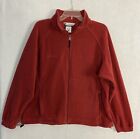 Columbia Women's Plus Fleece Outdoor Full Zip Jacket Mock Neck Size 1X Red