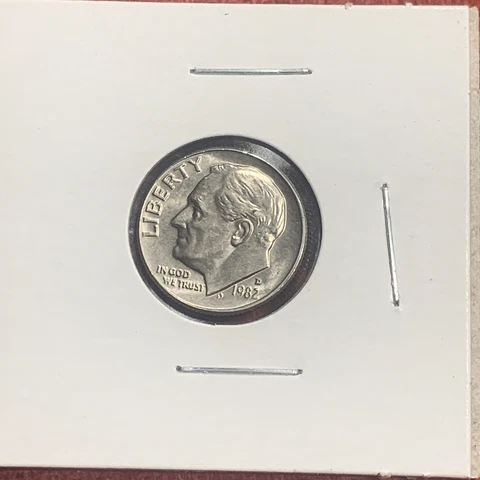 1982 D Roosevelt Dime UNCIRCULATED From Original Roll Free Shipping Cover