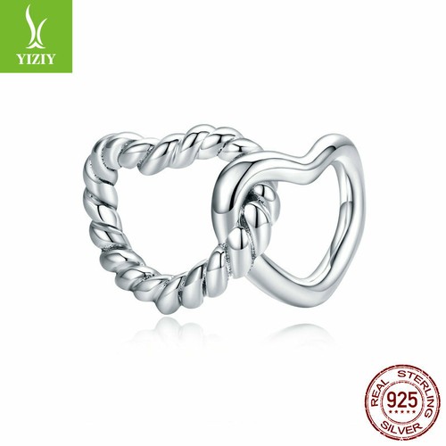 VALENTINO Moda Donna Autentico S925 Argento Sterling Cuori Chiusi Charms Fit Bracciali