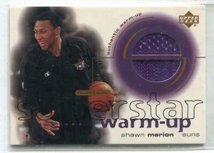 2000-01 UD Upper Deck Shawn Marion Superstar Doble GU Calentamiento RELIQUIA PHOENIX SUNS - Imagen 1 de 1